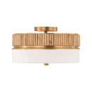 Three Light Semi-Flush Mount<br /><span style="color:#4AB0CE;">Entrega: 2-3 semanas en USA</span><br /><span style="color:#4AB0CE;font-size:60%;">PREGUNTE POR ENTREGA EN PANAMA</span><br />Collection: Nebri<br />Finish: Legacy Brass
