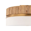 Three Light Semi-Flush Mount<br /><span style="color:#4AB0CE;">Entrega: 2-3 semanas en USA</span><br /><span style="color:#4AB0CE;font-size:60%;">PREGUNTE POR ENTREGA EN PANAMA</span><br />Collection: Nebri<br />Finish: Legacy Brass