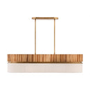 Five Light Linear Chandelier<br /><span style="color:#4AB0CE;">Entrega: 4-10 dias en USA</span><br /><span style="color:#4AB0CE;font-size:60%;">PREGUNTE POR ENTREGA EN PANAMA</span><br />Collection: Nebri<br />Finish: Legacy Brass