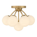 Seven Light Semi-Flush Mount<br /><span style="color:#4AB0CE;">Entrega: 4-10 dias en USA</span><br /><span style="color:#4AB0CE;font-size:60%;">PREGUNTE POR ENTREGA EN PANAMA</span><br />Collection: Lunara<br />Finish: Legacy Brass