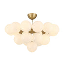 19 Light Convertible Chandelier/Semi-Flush Mount<br /><span style="color:#4AB0CE;">Entrega: 4-10 dias en USA</span><br /><span style="color:#4AB0CE;font-size:60%;">PREGUNTE POR ENTREGA EN PANAMA</span><br />Collection: Lunara<br />Finish: Legacy Brass