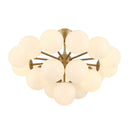 19 Light Convertible Chandelier/Semi-Flush Mount<br /><span style="color:#4AB0CE;">Entrega: 4-10 dias en USA</span><br /><span style="color:#4AB0CE;font-size:60%;">PREGUNTE POR ENTREGA EN PANAMA</span><br />Collection: Lunara<br />Finish: Legacy Brass