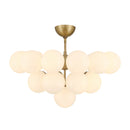 19 Light Convertible Chandelier/Semi-Flush Mount<br /><span style="color:#4AB0CE;">Entrega: 4-10 dias en USA</span><br /><span style="color:#4AB0CE;font-size:60%;">PREGUNTE POR ENTREGA EN PANAMA</span><br />Collection: Lunara<br />Finish: Legacy Brass