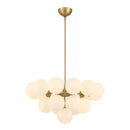 19 Light Convertible Chandelier/Semi-Flush Mount<br /><span style="color:#4AB0CE;">Entrega: 4-10 dias en USA</span><br /><span style="color:#4AB0CE;font-size:60%;">PREGUNTE POR ENTREGA EN PANAMA</span><br />Collection: Lunara<br />Finish: Legacy Brass