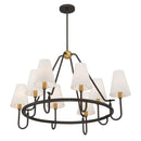 Eight Light Pendant<br /><span style="color:#4AB0CE;">Entrega: 4-10 dias en USA</span><br /><span style="color:#4AB0CE;font-size:60%;">PREGUNTE POR ENTREGA EN PANAMA</span><br />Collection: Bellforge<br />Finish: Legacy Brass