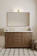 Two Light Bath Bar<br /><span style="color:#4AB0CE;">Entrega: 4-10 dias en USA</span><br /><span style="color:#4AB0CE;font-size:60%;">PREGUNTE POR ENTREGA EN PANAMA</span><br />Collection: Delgada<br />Finish: Legacy Brass