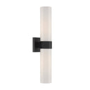 Two Light Bath Bar<br /><span style="color:#4AB0CE;">Entrega: 4-10 dias en USA</span><br /><span style="color:#4AB0CE;font-size:60%;">PREGUNTE POR ENTREGA EN PANAMA</span><br />Collection: Delgada<br />Finish: Dark Matte Black