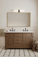 Two Light Bath Bar<br /><span style="color:#4AB0CE;">Entrega: 4-10 dias en USA</span><br /><span style="color:#4AB0CE;font-size:60%;">PREGUNTE POR ENTREGA EN PANAMA</span><br />Collection: Delgada<br />Finish: Dark Matte Black