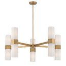 Ten Light Chandelier<br /><span style="color:#4AB0CE;">Entrega: 4-10 dias en USA</span><br /><span style="color:#4AB0CE;font-size:60%;">PREGUNTE POR ENTREGA EN PANAMA</span><br />Collection: Delgada<br />Finish: Legacy Brass