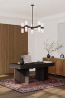 Ten Light Chandelier<br /><span style="color:#4AB0CE;">Entrega: 4-10 dias en USA</span><br /><span style="color:#4AB0CE;font-size:60%;">PREGUNTE POR ENTREGA EN PANAMA</span><br />Collection: Delgada<br />Finish: Dark Matte Black