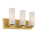 Three Light Vanity<br /><span style="color:#4AB0CE;">Entrega: 4-10 dias en USA</span><br /><span style="color:#4AB0CE;font-size:60%;">PREGUNTE POR ENTREGA EN PANAMA</span><br />Collection: Wexmere<br />Finish: Legacy Brass