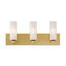 Three Light Vanity<br /><span style="color:#4AB0CE;">Entrega: 4-10 dias en USA</span><br /><span style="color:#4AB0CE;font-size:60%;">PREGUNTE POR ENTREGA EN PANAMA</span><br />Collection: Wexmere<br />Finish: Legacy Brass
