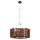 Four Light Pendant<br /><span style="color:#4AB0CE;">Entrega: 4-10 dias en USA</span><br /><span style="color:#4AB0CE;font-size:60%;">PREGUNTE POR ENTREGA EN PANAMA</span><br />Collection: Beaudelle<br />Finish: Dark Bronze