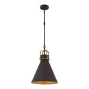 One Light Pendant<br /><span style="color:#4AB0CE;">Entrega: 4-10 dias en USA</span><br /><span style="color:#4AB0CE;font-size:60%;">PREGUNTE POR ENTREGA EN PANAMA</span><br />Collection: Fenric<br />Finish: Dark Bronze