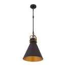 One Light Pendant<br /><span style="color:#4AB0CE;">Entrega: 4-10 dias en USA</span><br /><span style="color:#4AB0CE;font-size:60%;">PREGUNTE POR ENTREGA EN PANAMA</span><br />Collection: Fenric<br />Finish: Dark Bronze