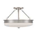 Three Light Semi-Flush Mount<br /><span style="color:#4AB0CE;">Entrega: 4-10 dias en USA</span><br /><span style="color:#4AB0CE;font-size:60%;">PREGUNTE POR ENTREGA EN PANAMA</span><br />Collection: Halora<br />Finish: Brushed Nickel