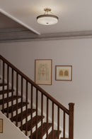 Minka-Lavery - 14086-84 - Three Light Semi-Flush Mount - Halora - Brushed Nickel