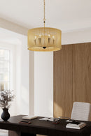 Minka-Lavery - 16026-877 - Six Light Pendant - Aven - Sand Coal Black