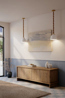 One Light Mini Pendant<br /><span style="color:#4AB0CE;">Entrega: 4-10 dias en USA</span><br /><span style="color:#4AB0CE;font-size:60%;">PREGUNTE POR ENTREGA EN PANAMA</span><br />Collection: Cordón<br />Finish: Legacy Brass