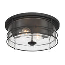 Two Light Flush Mount<br /><span style="color:#4AB0CE;">Entrega: 4-10 dias en USA</span><br /><span style="color:#4AB0CE;font-size:60%;">PREGUNTE POR ENTREGA EN PANAMA</span><br />Collection: Lorenth<br />Finish: Dark Matte Black