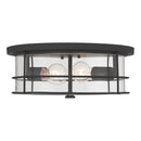 Two Light Flush Mount<br /><span style="color:#4AB0CE;">Entrega: 4-10 dias en USA</span><br /><span style="color:#4AB0CE;font-size:60%;">PREGUNTE POR ENTREGA EN PANAMA</span><br />Collection: Lorenth<br />Finish: Dark Matte Black
