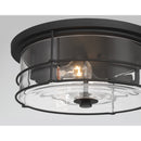 Two Light Flush Mount<br /><span style="color:#4AB0CE;">Entrega: 4-10 dias en USA</span><br /><span style="color:#4AB0CE;font-size:60%;">PREGUNTE POR ENTREGA EN PANAMA</span><br />Collection: Lorenth<br />Finish: Dark Matte Black