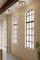 Two Light Flush Mount<br /><span style="color:#4AB0CE;">Entrega: 4-10 dias en USA</span><br /><span style="color:#4AB0CE;font-size:60%;">PREGUNTE POR ENTREGA EN PANAMA</span><br />Collection: Lorenth<br />Finish: Dark Matte Black