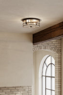 Minka-Lavery - 17647-899 - Two Light Flush Mount - Lorenth - Dark Matte Black