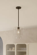 One Light Pendant<br /><span style="color:#4AB0CE;">Entrega: 4-10 dias en USA</span><br /><span style="color:#4AB0CE;font-size:60%;">PREGUNTE POR ENTREGA EN PANAMA</span><br />Collection: Velique<br />Finish: Dark Matte Black