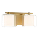 Two Light Vanity<br /><span style="color:#4AB0CE;">Entrega: 4-10 dias en USA</span><br /><span style="color:#4AB0CE;font-size:60%;">PREGUNTE POR ENTREGA EN PANAMA</span><br />Collection: Seville<br />Finish: Legacy Brass