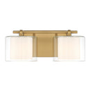 Two Light Vanity<br /><span style="color:#4AB0CE;">Entrega: 4-10 dias en USA</span><br /><span style="color:#4AB0CE;font-size:60%;">PREGUNTE POR ENTREGA EN PANAMA</span><br />Collection: Seville<br />Finish: Legacy Brass