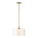 One Light Convertible Pendant/Semi-Flush Mount<br /><span style="color:#4AB0CE;">Entrega: 4-5 semanas en USA</span><br /><span style="color:#4AB0CE;font-size:60%;">PREGUNTE POR ENTREGA EN PANAMA</span><br />Collection: Seville<br />Finish: Legacy Brass