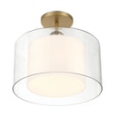 One Light Convertible Pendant/Semi-Flush Mount<br /><span style="color:#4AB0CE;">Entrega: 4-5 semanas en USA</span><br /><span style="color:#4AB0CE;font-size:60%;">PREGUNTE POR ENTREGA EN PANAMA</span><br />Collection: Seville<br />Finish: Legacy Brass