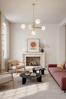 Five Light Chandelier<br /><span style="color:#4AB0CE;">Entrega: 4-10 dias en USA</span><br /><span style="color:#4AB0CE;font-size:60%;">PREGUNTE POR ENTREGA EN PANAMA</span><br />Collection: Narra<br />Finish: Legacy Brass