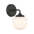 One Light Bath Sconce<br /><span style="color:#4AB0CE;">Entrega: 4-10 dias en USA</span><br /><span style="color:#4AB0CE;font-size:60%;">PREGUNTE POR ENTREGA EN PANAMA</span><br />Collection: Cornwell<br />Finish: Dark Matte Black
