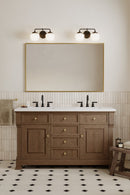 Two Light Vanity<br /><span style="color:#4AB0CE;">Entrega: 4-10 dias en USA</span><br /><span style="color:#4AB0CE;font-size:60%;">PREGUNTE POR ENTREGA EN PANAMA</span><br />Collection: Cornwell<br />Finish: Dark Matte Black