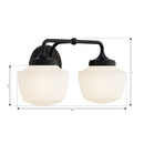 Minka-Lavery - 2572-899 - Two Light Vanity - Cornwell - Dark Matte Black