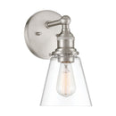 One Light Bath Sconce<br /><span style="color:#4AB0CE;">Entrega: 4-10 dias en USA</span><br /><span style="color:#4AB0CE;font-size:60%;">PREGUNTE POR ENTREGA EN PANAMA</span><br />Collection: Barwell<br />Finish: Brushed Nickel