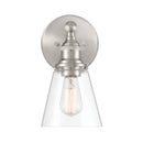 One Light Bath Sconce<br /><span style="color:#4AB0CE;">Entrega: 4-10 dias en USA</span><br /><span style="color:#4AB0CE;font-size:60%;">PREGUNTE POR ENTREGA EN PANAMA</span><br />Collection: Barwell<br />Finish: Brushed Nickel