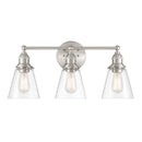 Three Light Vanity<br /><span style="color:#4AB0CE;">Entrega: 4-10 dias en USA</span><br /><span style="color:#4AB0CE;font-size:60%;">PREGUNTE POR ENTREGA EN PANAMA</span><br />Collection: Barwell<br />Finish: Brushed Nickel