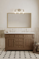 Three Light Vanity<br /><span style="color:#4AB0CE;">Entrega: 4-10 dias en USA</span><br /><span style="color:#4AB0CE;font-size:60%;">PREGUNTE POR ENTREGA EN PANAMA</span><br />Collection: Barwell<br />Finish: Brushed Nickel