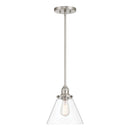 One Light Mini Pendant<br /><span style="color:#4AB0CE;">Entrega: 4-10 dias en USA</span><br /><span style="color:#4AB0CE;font-size:60%;">PREGUNTE POR ENTREGA EN PANAMA</span><br />Collection: Barwell<br />Finish: Brushed Nickel