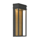 LED Outdoor Wall Sconce<br /><span style="color:#4AB0CE;">Entrega: 4-10 dias en USA</span><br /><span style="color:#4AB0CE;font-size:60%;">PREGUNTE POR ENTREGA EN PANAMA</span><br />Collection: Clyne<br />Finish: Sand Coal Black