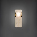 Modern Forms - WS220614-WV/AB - LED Wall Sconce - Okemo - Beige Travertine/Aged Brass