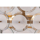 Four Light Pendant<br /><span style="color:#4AB0CE;">Entrega: 4-10 dias en USA</span><br /><span style="color:#4AB0CE;font-size:60%;">PREGUNTE POR ENTREGA EN PANAMA</span><br />Collection: Kintrel<br />Finish: Legacy Brass