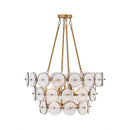 Four Light Pendant<br /><span style="color:#4AB0CE;">Entrega: 4-10 dias en USA</span><br /><span style="color:#4AB0CE;font-size:60%;">PREGUNTE POR ENTREGA EN PANAMA</span><br />Collection: Kintrel<br />Finish: Legacy Brass