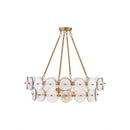 Four Light Pendant<br /><span style="color:#4AB0CE;">Entrega: 4-10 dias en USA</span><br /><span style="color:#4AB0CE;font-size:60%;">PREGUNTE POR ENTREGA EN PANAMA</span><br />Collection: Kintrel<br />Finish: Legacy Brass