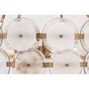 Four Light Pendant<br /><span style="color:#4AB0CE;">Entrega: 4-10 dias en USA</span><br /><span style="color:#4AB0CE;font-size:60%;">PREGUNTE POR ENTREGA EN PANAMA</span><br />Collection: Kintrel<br />Finish: Legacy Brass