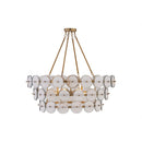 Six Light Pendant<br /><span style="color:#4AB0CE;">Entrega: 4-10 dias en USA</span><br /><span style="color:#4AB0CE;font-size:60%;">PREGUNTE POR ENTREGA EN PANAMA</span><br />Collection: Kintrel<br />Finish: Legacy Brass