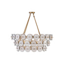 Six Light Pendant<br /><span style="color:#4AB0CE;">Entrega: 4-10 dias en USA</span><br /><span style="color:#4AB0CE;font-size:60%;">PREGUNTE POR ENTREGA EN PANAMA</span><br />Collection: Kintrel<br />Finish: Legacy Brass